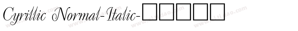 Cyrillic Normal-Italic字体转换